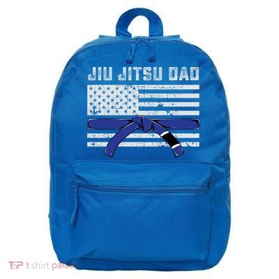 Jiu Jitsu Dad Blue Belt Police Lives Matter Thin Blue Line Great Gift 16 in Basic Backpack