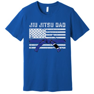 Jiu Jitsu Dad Blue Belt Police Lives Matter Thin Blue Line Great Gift Premium T-Shirt