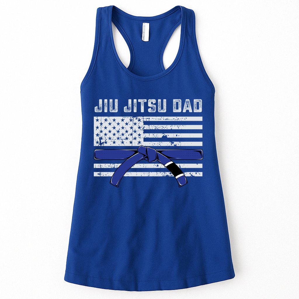 Jiu Jitsu Dad Blue Belt Police Lives Matter Thin Blue Line Great Gift Womens Tank Top
