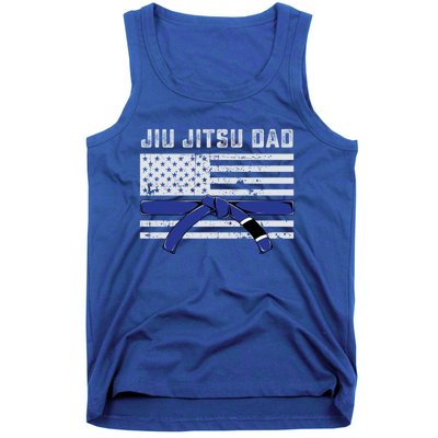 Jiu Jitsu Dad Blue Belt Police Lives Matter Thin Blue Line Great Gift Tank Top