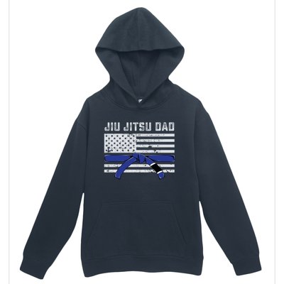 Jiu Jitsu Dad Blue Belt Police Lives Matter Thin Blue Line Great Gift Urban Pullover Hoodie