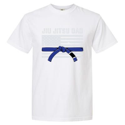 Jiu Jitsu Dad Blue Belt Police Lives Matter Thin Blue Line Great Gift Garment-Dyed Heavyweight T-Shirt