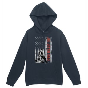 Jiu Jitsu Dad American Flag Fathers Day 4th Of July Gift Urban Pullover Hoodie