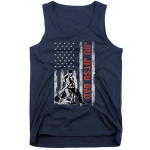 Jiu Jitsu Dad American Flag Fathers Day 4th Of July Gift Tank Top