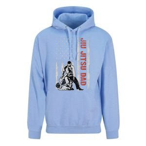 Jiu Jitsu Dad American Flag Fathers Day 4th Of July Gift Unisex Surf Hoodie