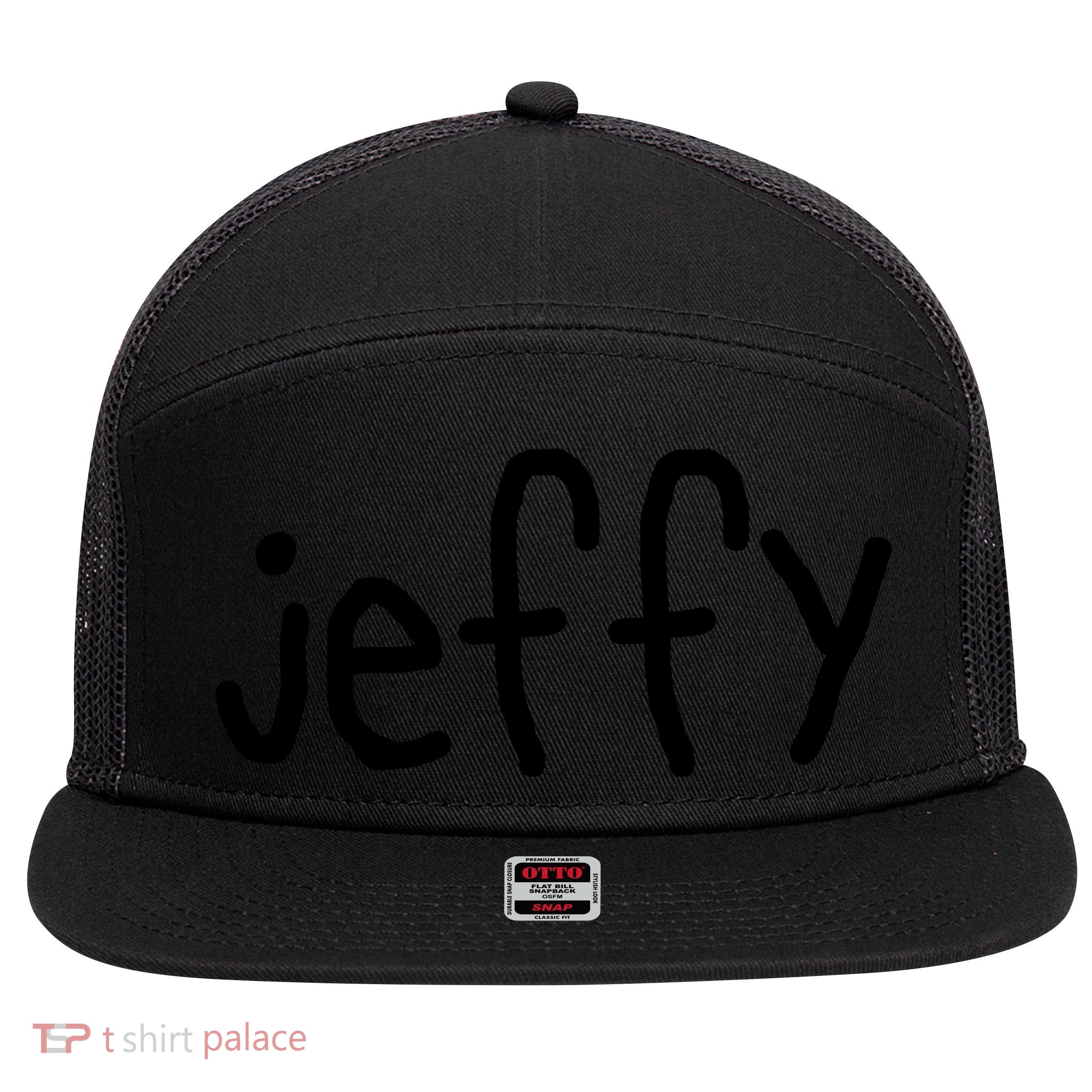 Jeffy 7 Panel Mesh Trucker Snapback Hat