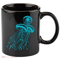 Jellyfish 11oz C Handle Ceramic Mug