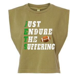 Jets Just Endure The Suffering Garment-Dyed Women's Muscle Tee