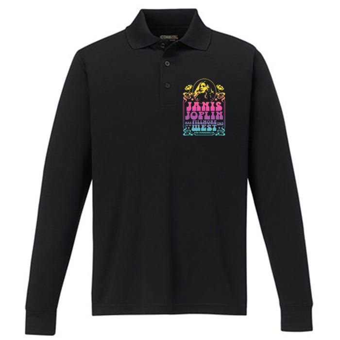 J.A.N.I.S J.O.P.L.I.N Fillmore West Performance Long Sleeve Polo