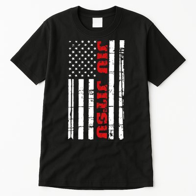 Jiu Jitsu Flag TShirt American Jiu Jitsu Shirt BJJ Tall T-Shirt