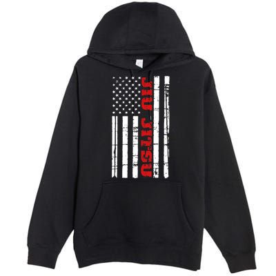 Jiu Jitsu Flag TShirt American Jiu Jitsu Shirt BJJ Premium Pullover Hoodie
