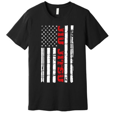Jiu Jitsu Flag TShirt American Jiu Jitsu Shirt BJJ Premium T-Shirt