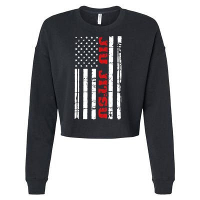 Jiu Jitsu Flag TShirt American Jiu Jitsu Shirt BJJ Cropped Pullover Crew