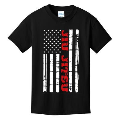 Jiu Jitsu Flag TShirt American Jiu Jitsu Shirt BJJ Kids T-Shirt