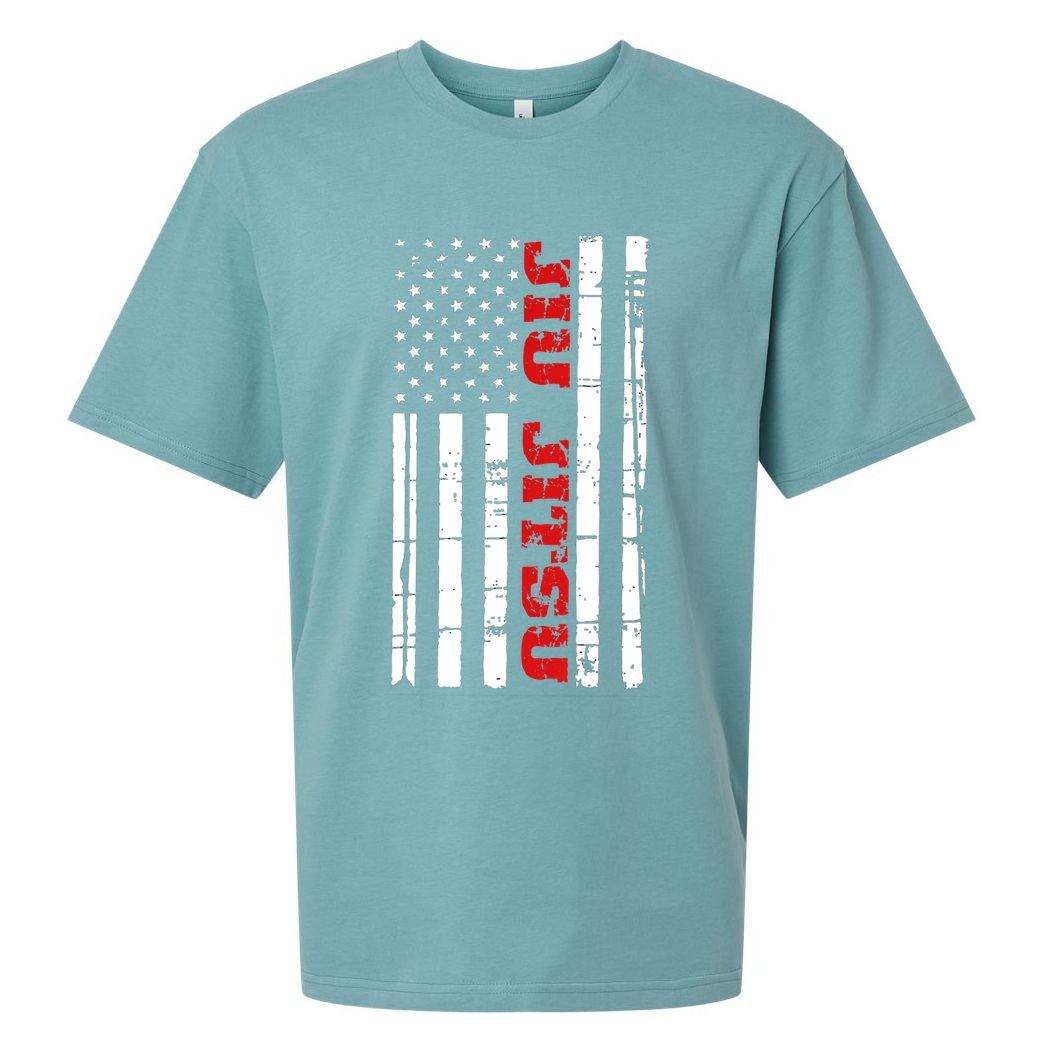 Jiu Jitsu Flag TShirt American Jiu Jitsu Shirt BJJ Sueded Cloud Jersey T-Shirt