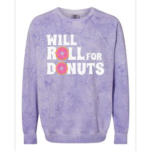 Jiu Jitsu Funny Will Roll For Donuts BJJ Colorblast Crewneck Sweatshirt