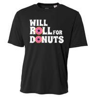 Jiu Jitsu Funny Will Roll For Donuts BJJ Cooling Performance Crew T-Shirt