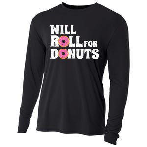 Jiu Jitsu Funny Will Roll For Donuts BJJ Cooling Performance Long Sleeve Crew