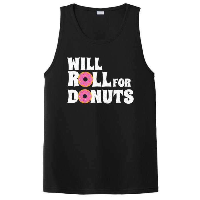 Jiu Jitsu Funny Will Roll For Donuts BJJ PosiCharge Competitor Tank