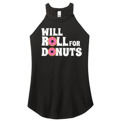 Jiu Jitsu Funny Will Roll For Donuts BJJ Women’s Perfect Tri Rocker Tank