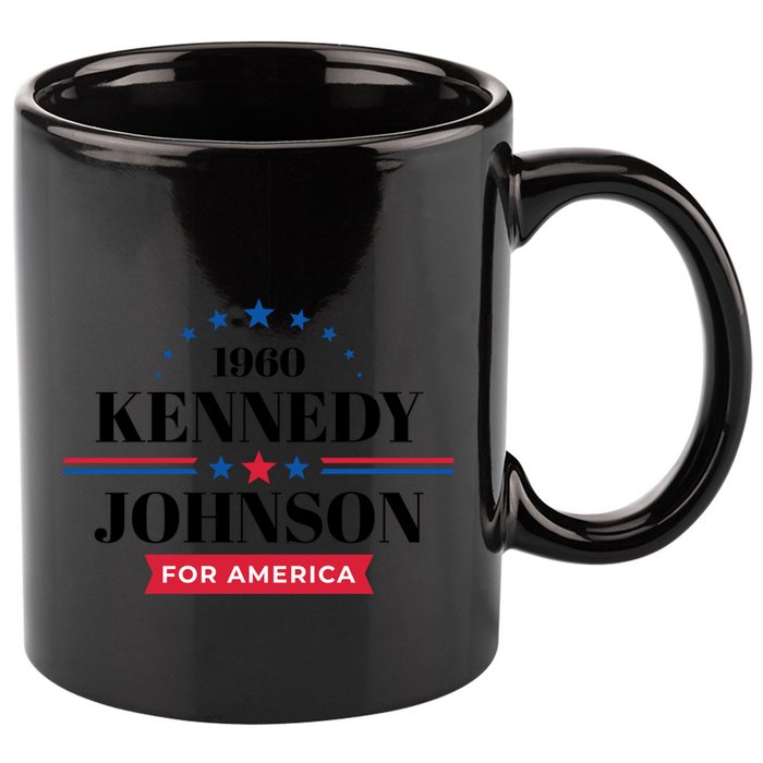 Jfk John F Kennedy Johnson Campaign Funny Gift 11oz C Handle Ceramic Mug