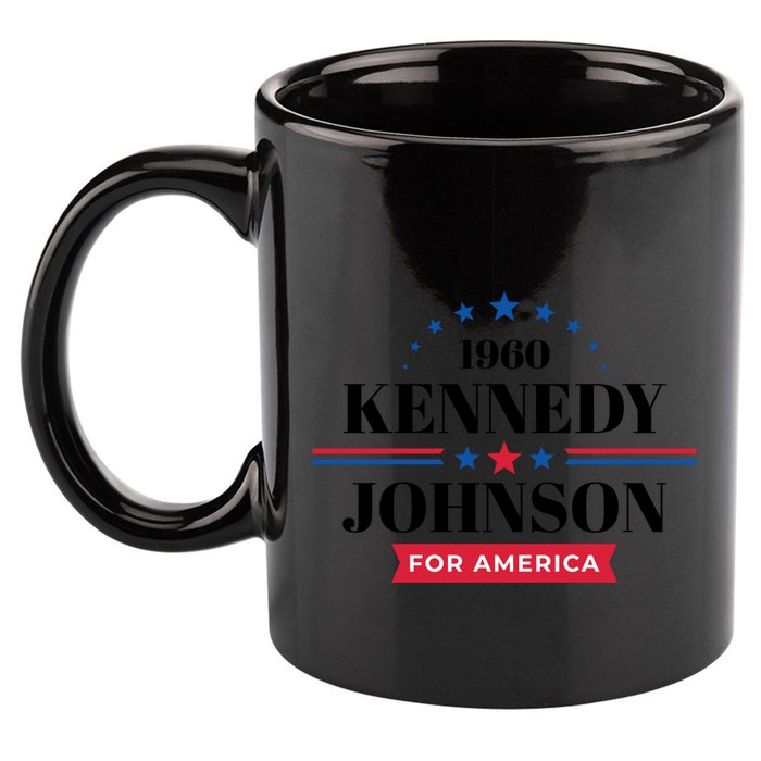 Jfk John F Kennedy Johnson Campaign Funny Gift 11oz C Handle Ceramic Mug