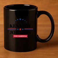 Jfk John F Kennedy Johnson Campaign Funny Gift 11oz C Handle Ceramic Mug