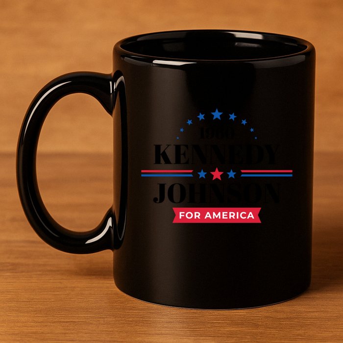Jfk John F Kennedy Johnson Campaign Funny Gift 11oz C Handle Ceramic Mug