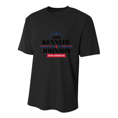 Jfk John F Kennedy Johnson Campaign Funny Gift Youth Performance Sprint T-Shirt