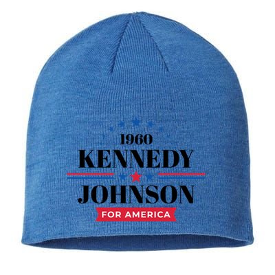 Jfk John F Kennedy Johnson Campaign Funny Gift Sustainable Beanie