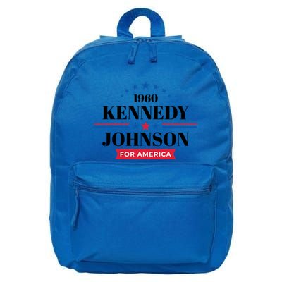 Jfk John F Kennedy Johnson Campaign Funny Gift 16 in Basic Backpack