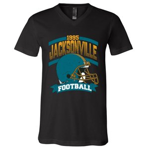 Jacksonville Jaguar Football Team Supporter V-Neck T-Shirt