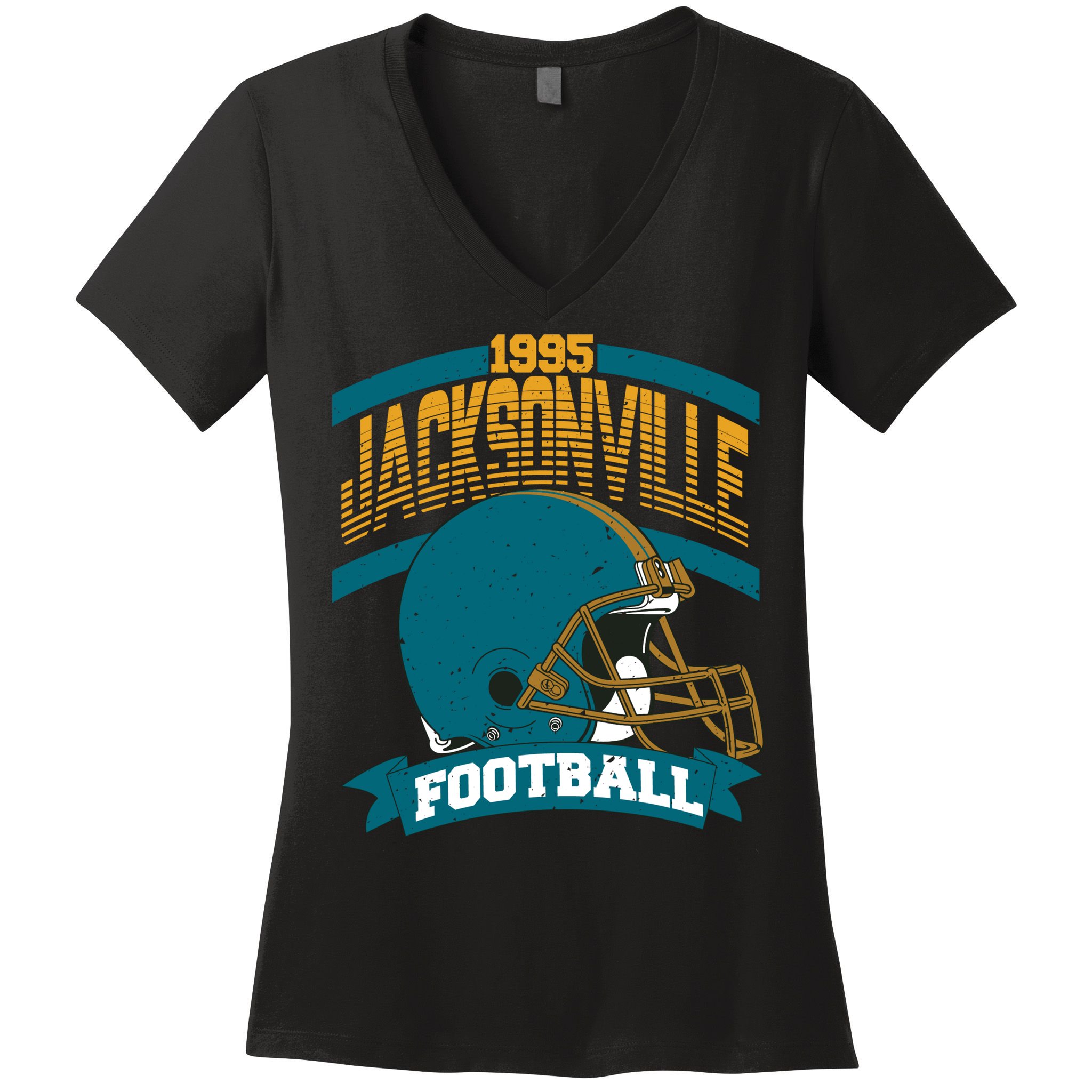Jacksonville Jaguar Football Team Supporter Women's V-Neck T-Shirt