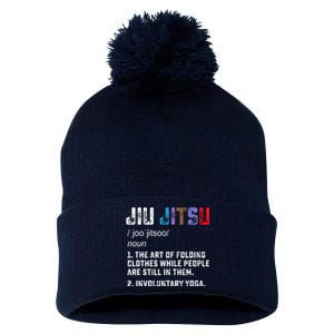 Jiu Jitsu Funny Definition BJJ Or MMA Grappler Pom Pom 12in Knit Beanie