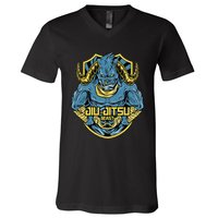 Jiu jitsu Funny definition BJJ or MMA grappler V-Neck T-Shirt