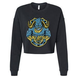 Jiu jitsu Funny definition BJJ or MMA grappler Cropped Pullover Crew