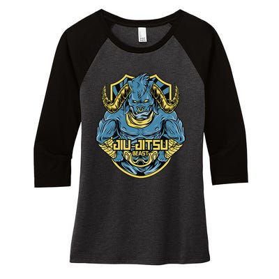 Jiu jitsu Funny definition BJJ or MMA grappler Women's Tri-Blend 3/4-Sleeve Raglan Shirt