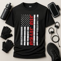 Jiu Jitsu Flag American Jiu Jitsu Bjj Cooling Performance Crew T-Shirt