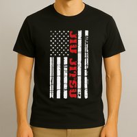 Jiu Jitsu Flag American Jiu Jitsu Bjj T-Shirt