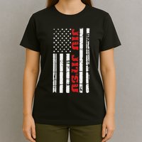 Jiu Jitsu Flag American Jiu Jitsu Bjj T-Shirt