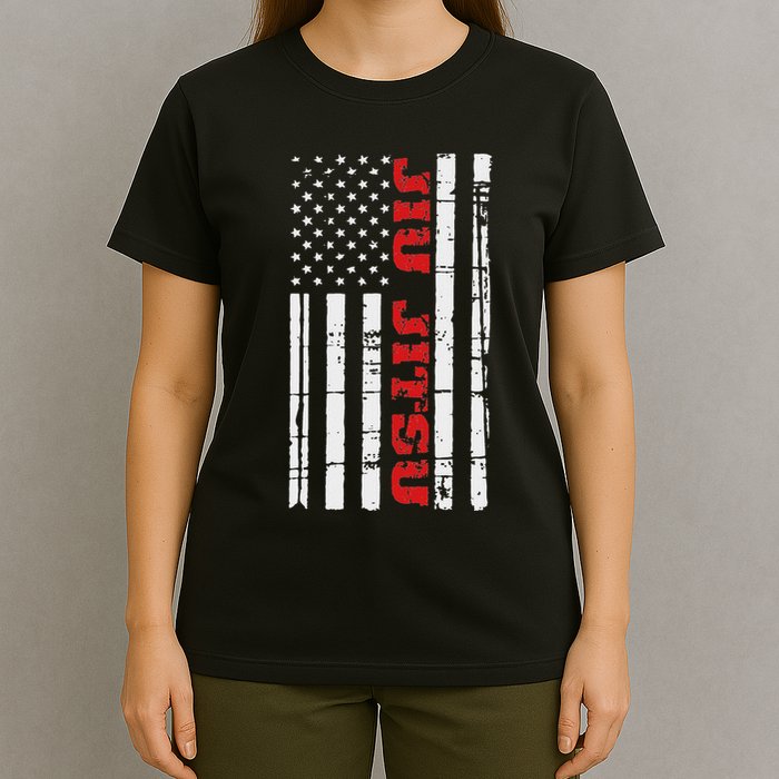 Jiu Jitsu Flag American Jiu Jitsu Bjj T-Shirt