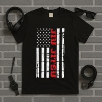 Jiu Jitsu Flag American Jiu Jitsu Bjj T-Shirt