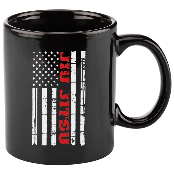 Jiu Jitsu Flag American Jiu Jitsu Bjj 11oz C Handle Ceramic Mug