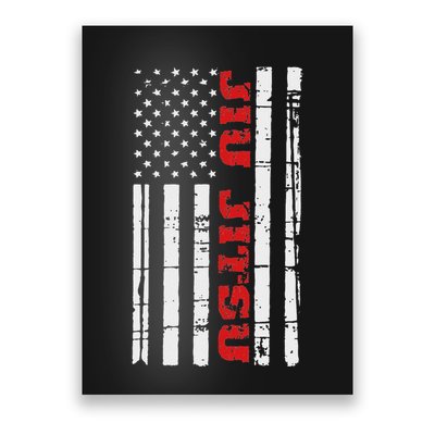 Jiu Jitsu Flag American Jiu Jitsu Bjj Poster