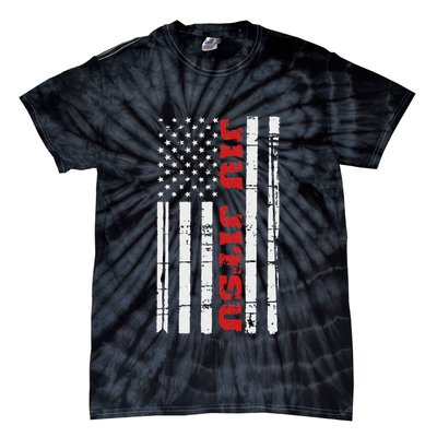 Jiu Jitsu Flag American Jiu Jitsu Bjj Tie-Dye T-Shirt