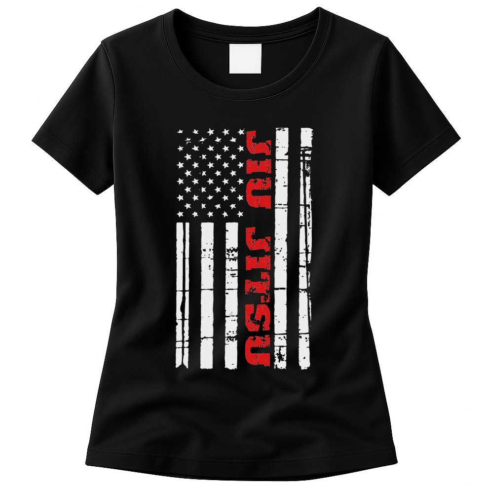 Jiu Jitsu Flag American Jiu Jitsu Bjj Womens T-Shirt