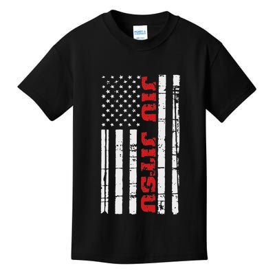 Jiu Jitsu Flag American Jiu Jitsu Bjj Kids T-Shirt