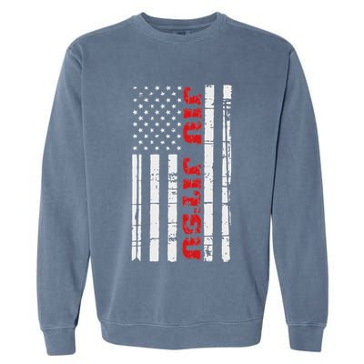 Jiu Jitsu Flag American Jiu Jitsu Bjj Garment-Dyed Sweatshirt