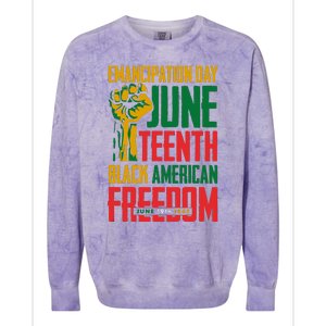 Juneteenth Juneteenth For Freedom Colorblast Crewneck Sweatshirt