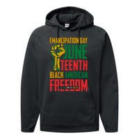 Juneteenth Juneteenth For Freedom Performance Fleece Hoodie